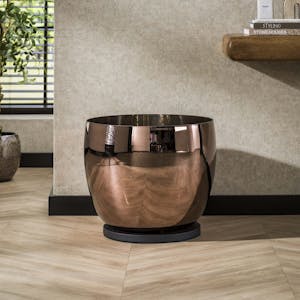 Lampe de salon moderne avec vasque en verre cuivré 41 cm NIAGARA